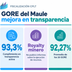 GORE del Maule alcanza 93,3% en acceso información pública, mantiene sin publicar antecedentes sobre uso del royalty minero.