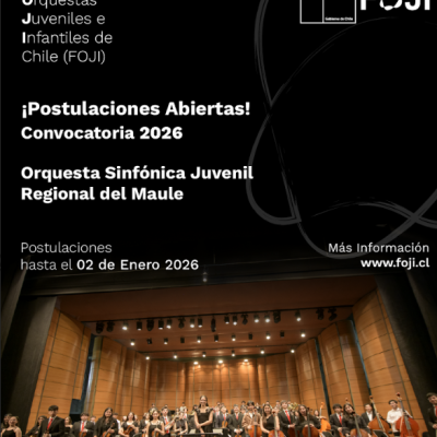 Convocatoria 2026 para integrar la Orquesta Sinfónica Juvenil Regional Maule.