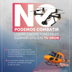 CONAF Maule llama a uso responsable de drones y prohibición absoluta durante incendios forestales.