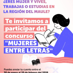 SernamEG Maule convoca a Segunda Versión de Concurso Literario “Mujeres Entre letras”.