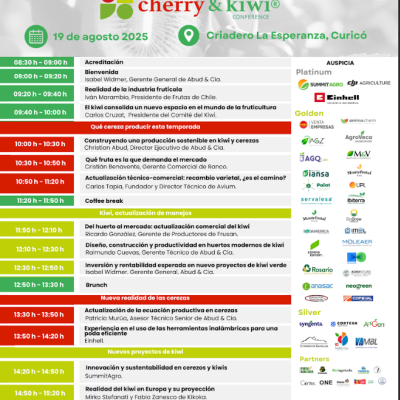 Cherry & Kiwi Conference: Curicó se consolida como punto de encuentro para la cereza y el kiwi.