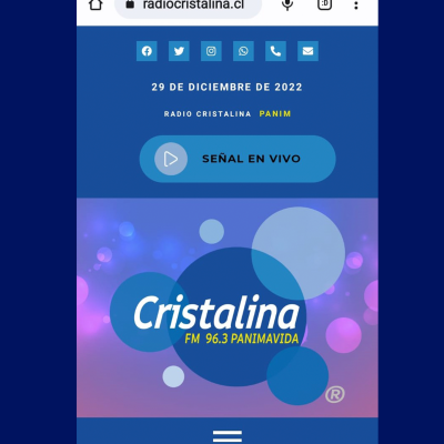 Radio Cristalina estrena 2023 con nuevo diseño de página web. 