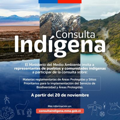 Ministerio del Medio Ambiente inicia Consulta indígena sobre materias que regularán áreas protegidas y sitios prioritarios del país.