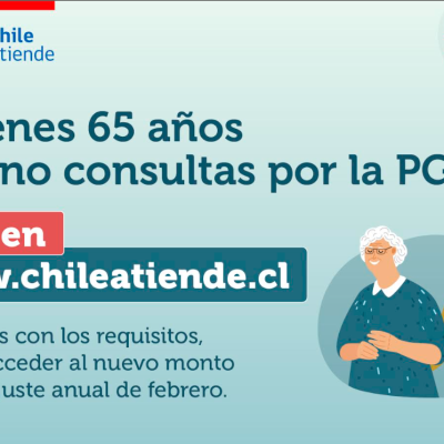 ¿Cumplió 65 años en Febrero? Consulte por la PGU Reajustada en chileatiende.cl