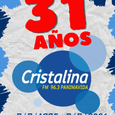 Este 7 de julio Radio Cristalina celebra 31 años de una impecable trayectoria junto a la comunidad.