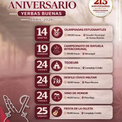 Aniversario comuna de Yerbas Buenas, se dio a conocer calendario oficial de actividades para abril.