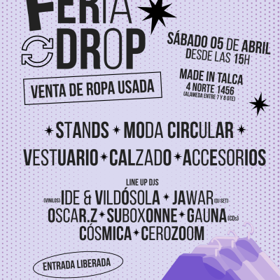 Estilo y moda circular: Tercera Feria Drop se realizará este sábado 5 de abril en Talca